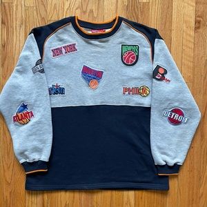 baseball patch crew neck